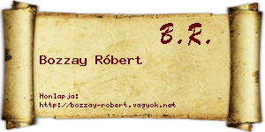 Bozzay Róbert névjegykártya