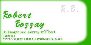 robert bozzay business card